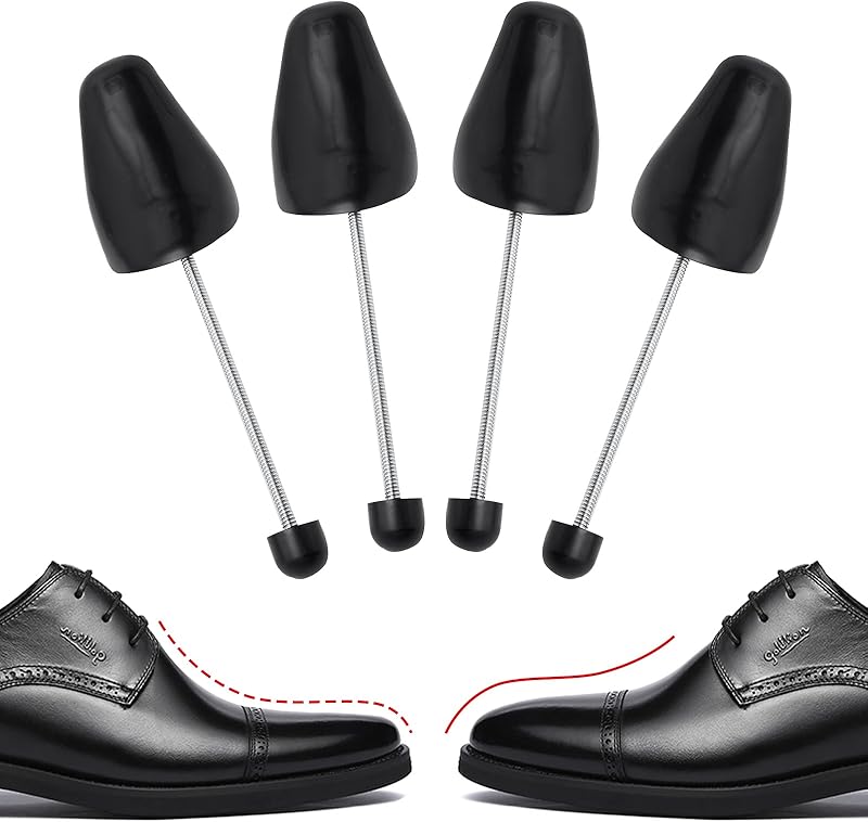 YOLOPARK 10 Pairs Plastic Shoe Trees for Mens 6-12, Women Size 4-8, Shoe Stretcher with Adjustable Spring for Sneakers