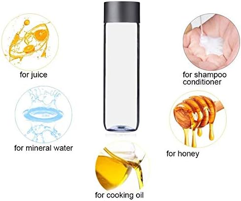 12-pack Bulk Empty Plastic Juice Bottles Reusable Water Bottles to work great as Sensory Bottles and Smoothie Bottles with Black Lids Great for Sensory Crafts and Calming Bottles 400ml
