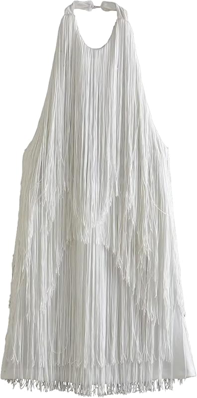 ECDAHICC Women’s Dresses Flapper Dresses 20s Gatsby with All-Over Fringe Mini Dresses