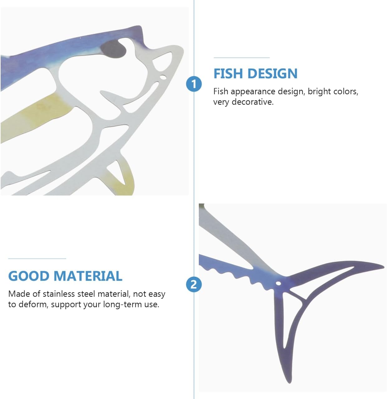 Stainless Steel Shark Wall Decor - Coastal Metal Fish Art Hanging Sculpture for Indoor and Outdoor Home Decoration