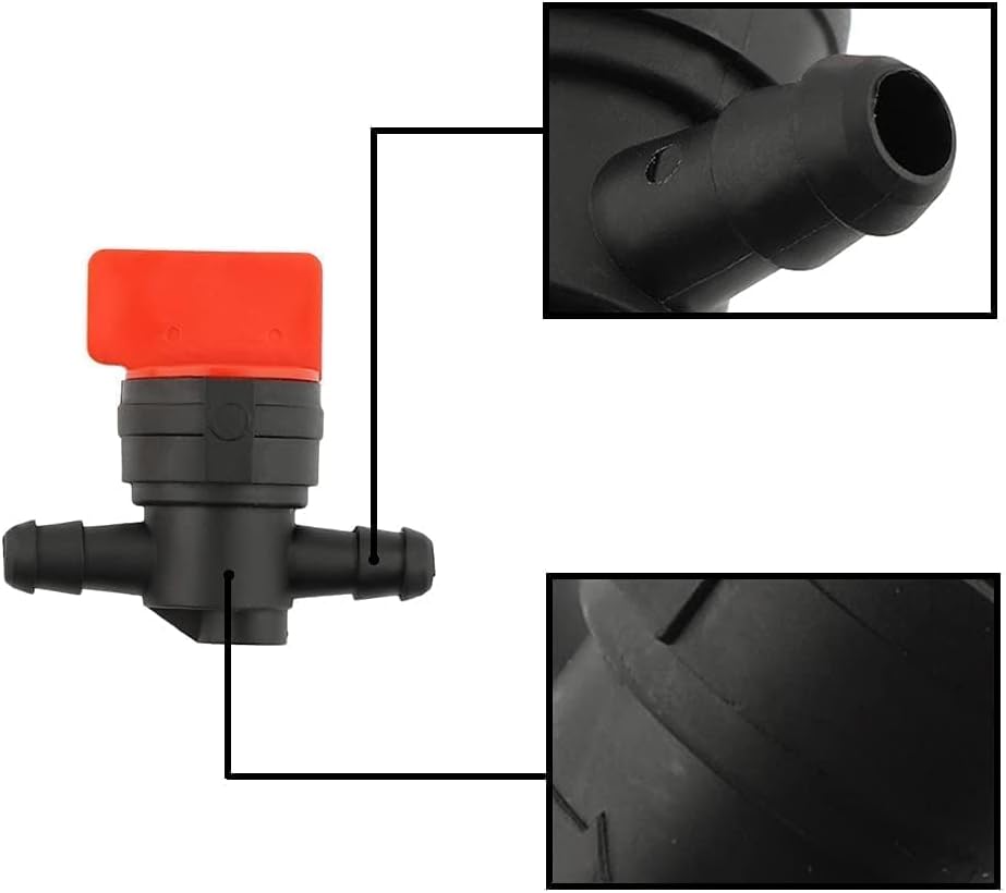 698183 Inline Fuel Shutoff Valve 1/4 Inch for Briggs and Stratton 494768 493960 Lawn Mower Tractor AM107340 AM36141 Gas Line Shut off Valve 5 Packs