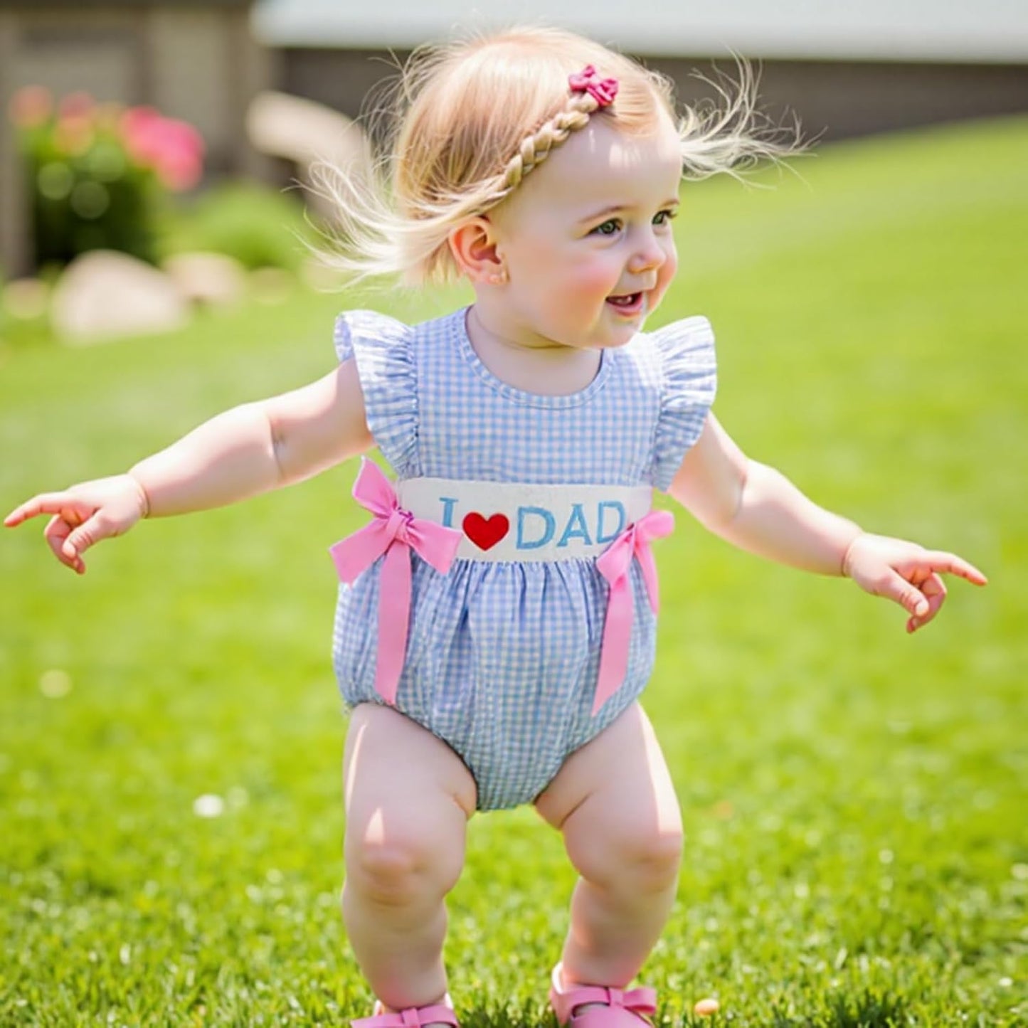 Baby Girl Summer Clothes Newborn Bubble Romper Embroidery Ruffle Sleeve Smocked Bodysuit Cute One Piece Outfit