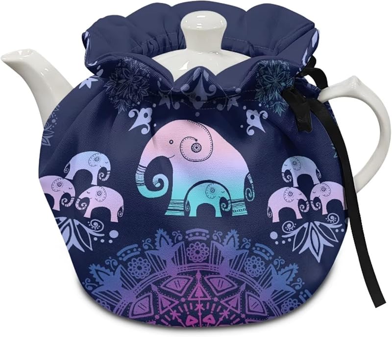 Teapot Thermal Cover Bohemian Mandala Print Tea Cozy for Tea Pot Insulated Suitable for Protecting Kettle Coffee Pot Breakfast Insulated Kitchen Coffee Table Decorative Accessories