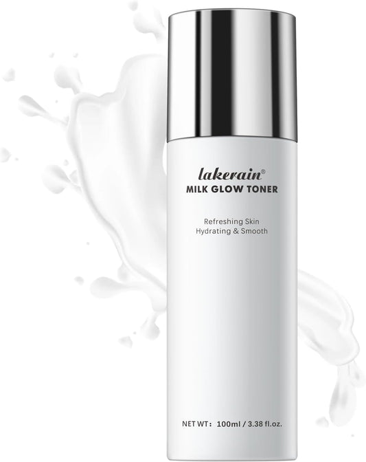 Milk Glow Toner for Face - Deep Hydrating Milky Facial Toner with Niacinamide, Refreshing Skin, Moisturizer & Smooth, Ordinary Toner Skin Care, Cruelty Free, Vegan (100ml)