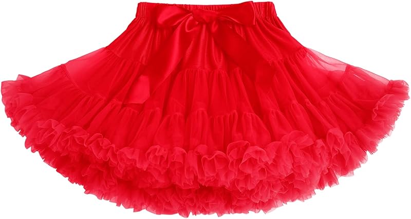 Petticoat Skirt for Girls Tutu Skirt Princess Fluffy Soft Tulle Ballet Birthday Party Pettiskirt Half Slips Dance Underskirt