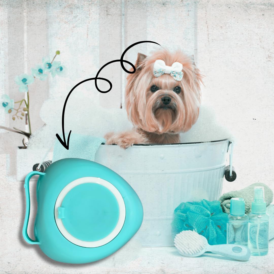 Luxury 2-in-1 Pet Spa Brush - Shampoo Dispensing Silicone Groomer for Dogs & Cats (Pink)