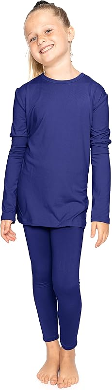 STRETCH IS COMFORT Oh So Soft Youth Girls Long Sleeve Crew and Leggings Set, Includes Top and Bottom