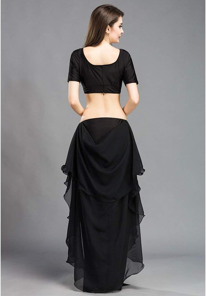 ROYAL SMEELA Belly Dance Costume Set for Women Belly Dancing Tops and Chiffon Skirt Dance Dresses, One Size, 6 Colors