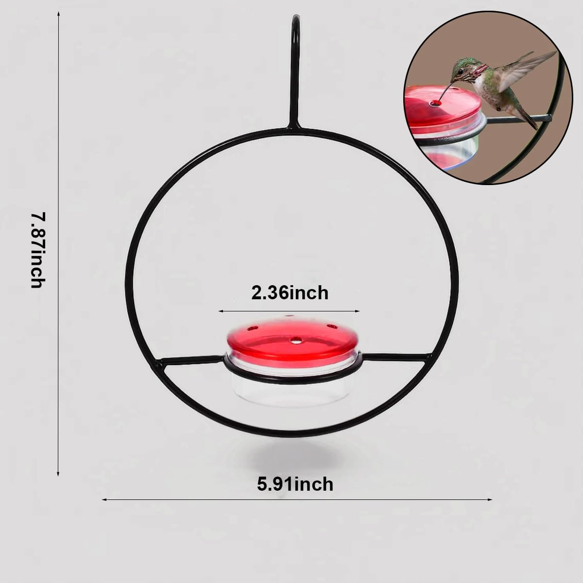 2025 New Hummingbird Feeder, 4PCS Circular Hanging Ant & Bee-Proof Hummingbird Feeders for Outdoor Garden, Patio, Backyard - Leak-Proof, Easy to Clean and Refill