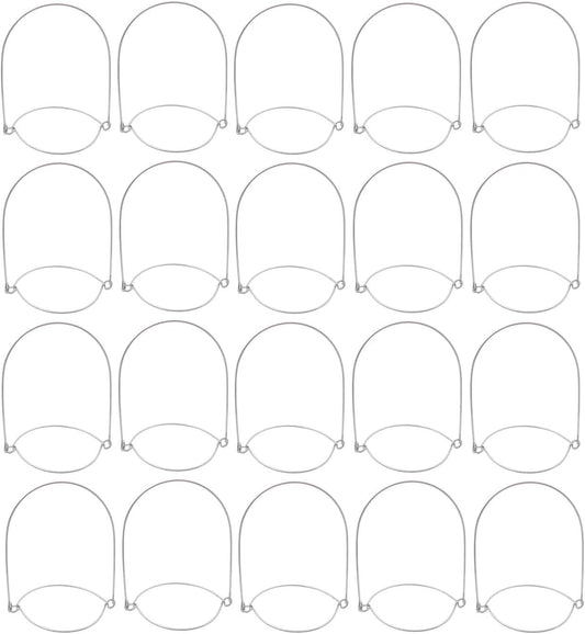 24PCS Stainless Steel Mason Jar Wire Hangers 3.9″×2.6″ Regular Mouth Wire Handles for Mason, Ball, Canning Jars, Ball Pint Jar