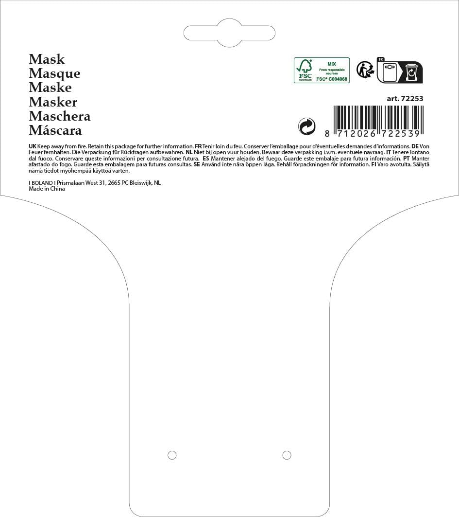 10134173 Eye Mask Mama Legba, Bronze, Standard Size