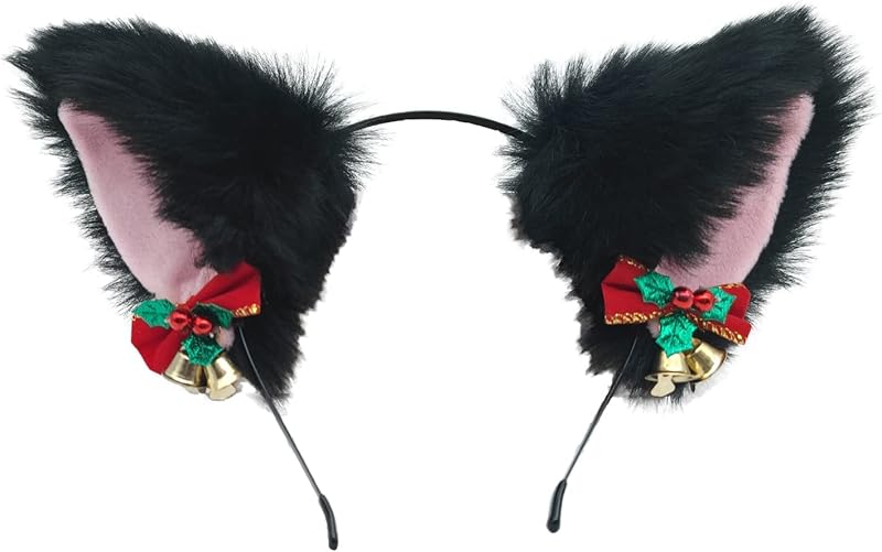 Faylay Cosplay Girl Plush Furry Cat Ears Headwear Accessory for Cam Girl Party