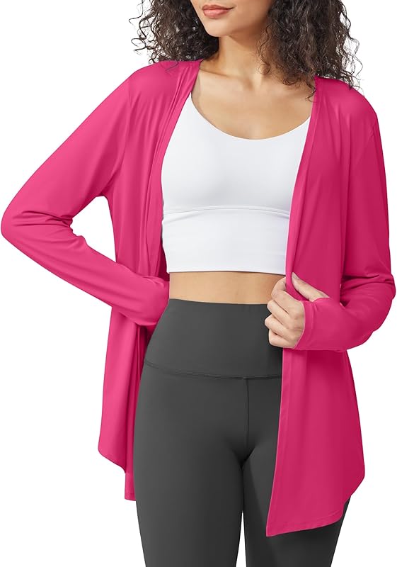 G4Free Lightweight Cardigans for Women UPF 50+ Long Sleeve Sun Shirts Open Front Summer Cover Ups UV Protection