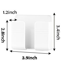 CEI&BPY 2Pcs Phone Holder Wall Mounted, Phone Stand with Self Adhesive. Phone Holder for RV Charging.Compatible with iPhone and Android (2Pack - White) - TrendyLookz
