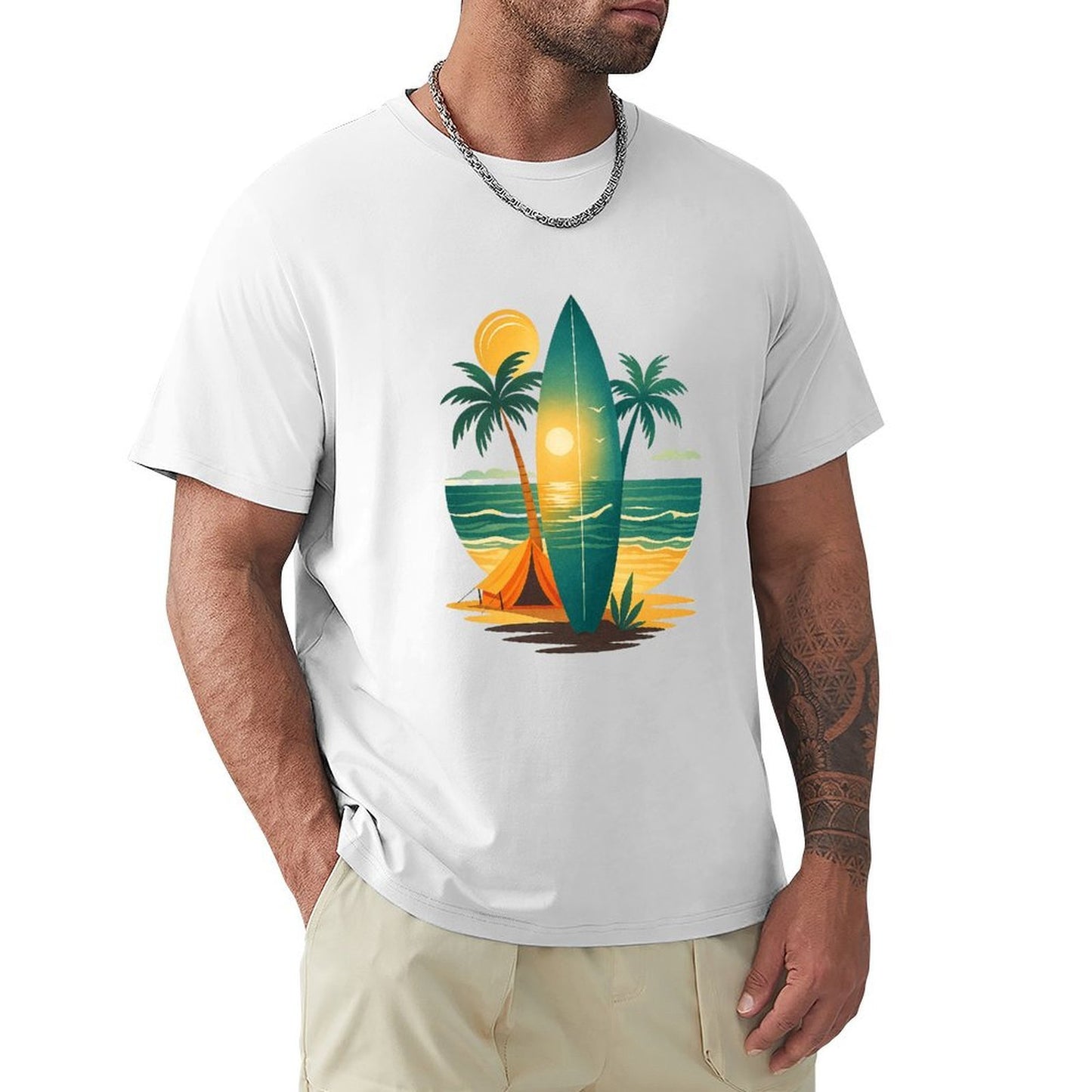 ,Men's Cotton Short-sleeved T-shirt, Breathable Loose-fitting Casual Summer Top, Suitable for Outdoor Activities and Daily Comfortable Wear,Men's T-shirt100%cottonz9ogjv2kl7vs