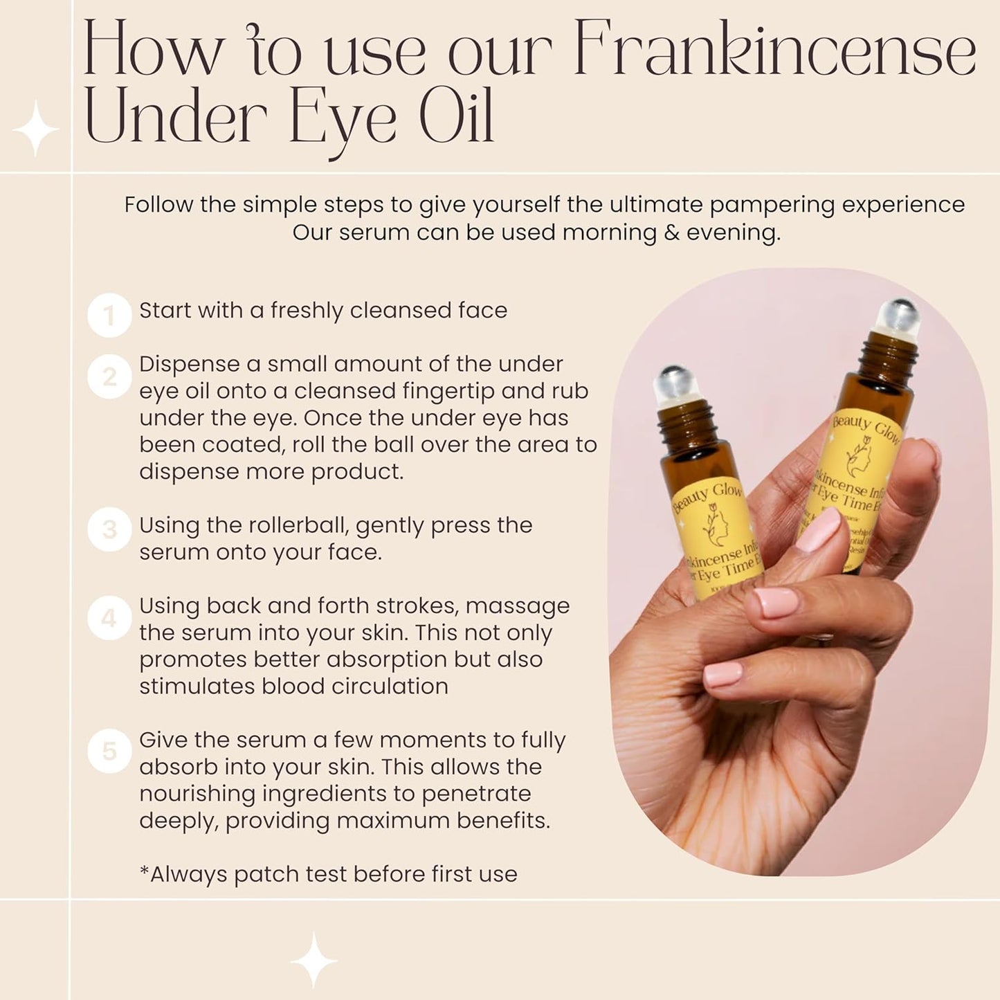 Age Eraser Rollerball Organic Castor, Rosehip & Jojoba Oils Frankincense Essential Oil & Resin Infused Anti-Aging Miracle Moisturizer Roller Ball Skincare Hydrates Skin Under Eyes for Face
