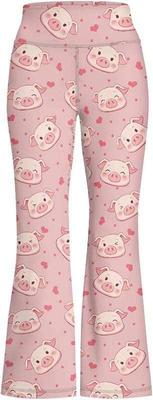 Girls' Athletic Leggings Bell Bottoms Kids Dance Running Yoga Pants High Waisted Workout Active Dance Tights
