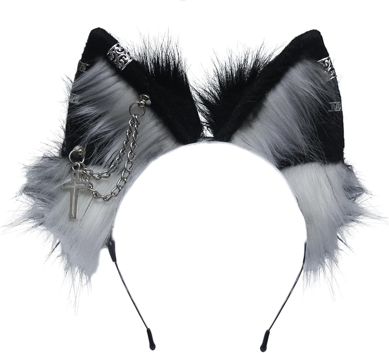 Cat Cosplay Ears Cat Ears Headbands Clips Accessories Punk Gothic Cross EK12-EK28