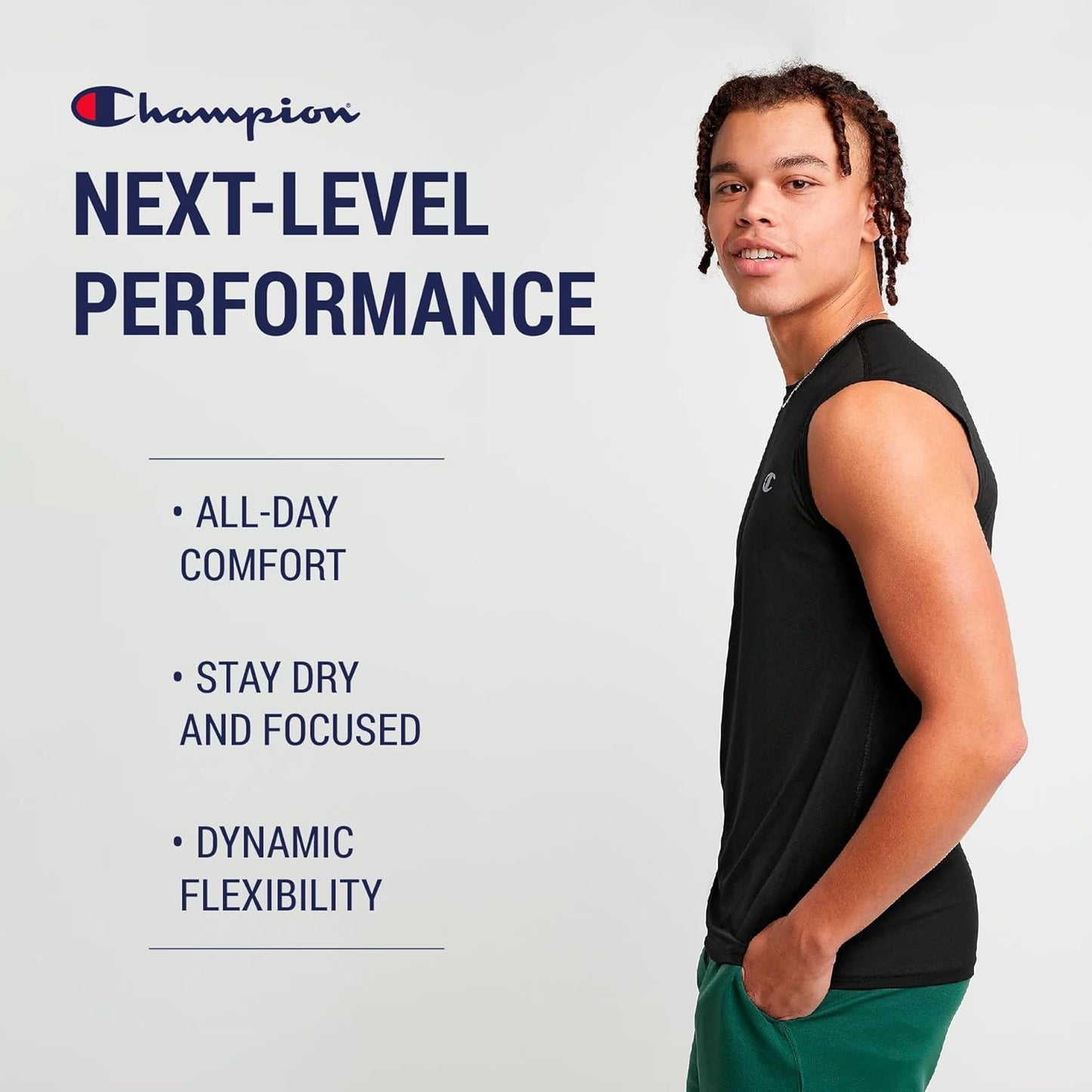 Champion Big and Tall Sleeveless Shirt for Men – 2 Pack Performance Muscle Shirt - TrendyLookz