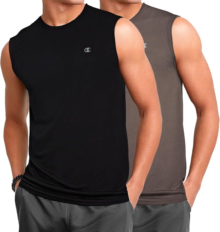 Champion Big and Tall Sleeveless Shirt for Men – 2 Pack Performance Muscle Shirt - TrendyLookz