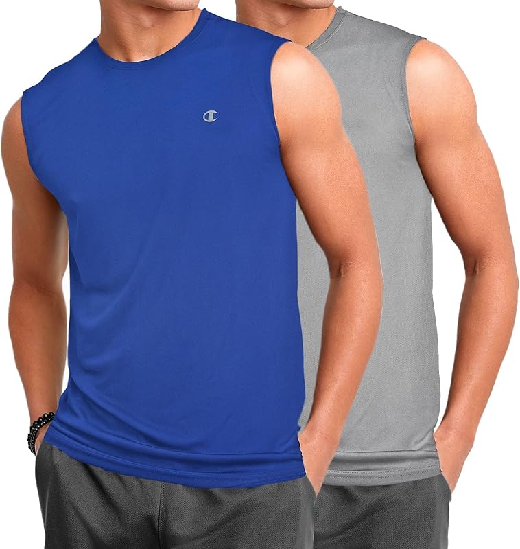 Champion Big and Tall Sleeveless Shirt for Men – 2 Pack Performance Muscle Shirt - TrendyLookz