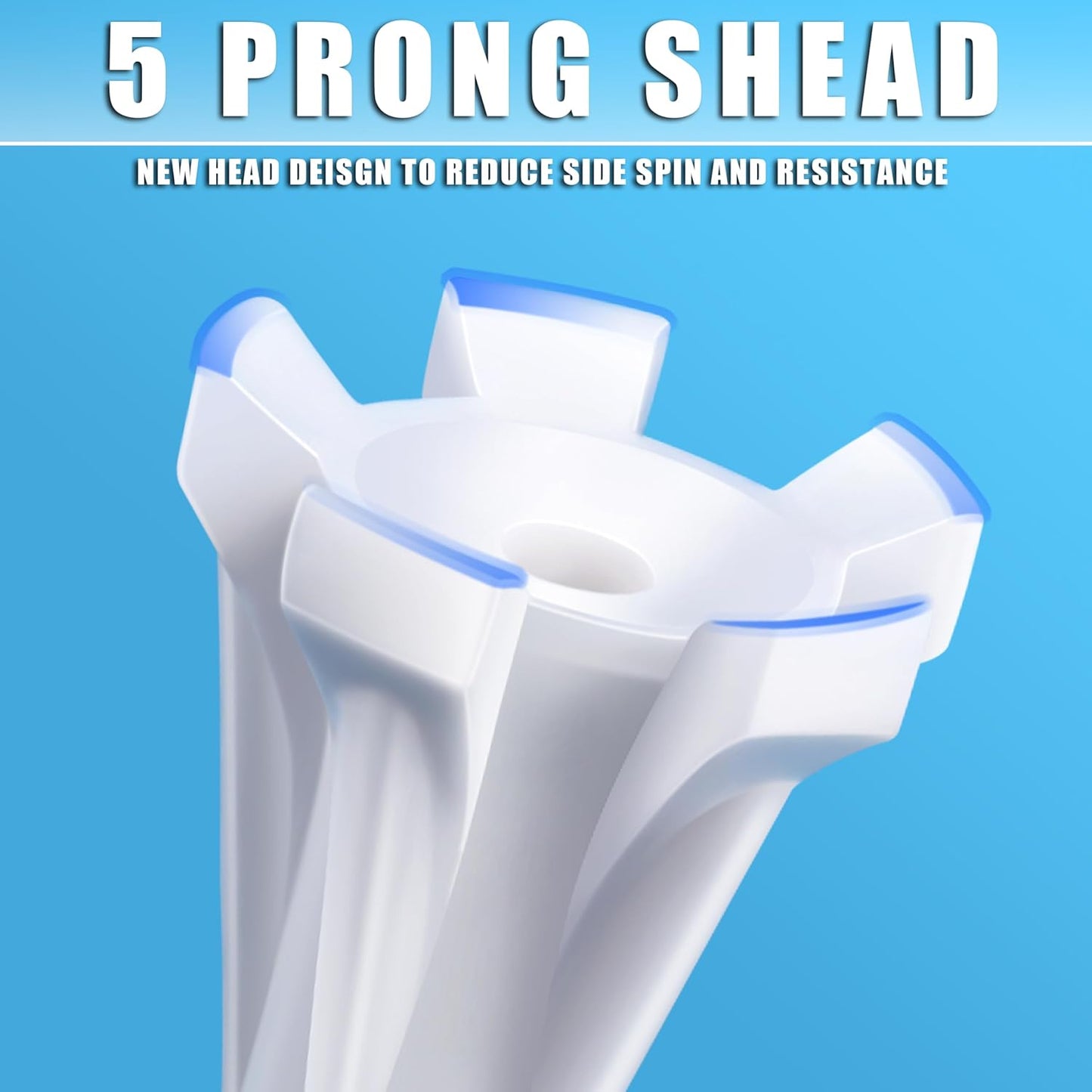 CHAMPKEY Advanced 5 - Prong Plastic Golf Tees 100 Pack - 50% Ball Contact Surface Optimization with Longer Distance Performance Golf Tees Plastic - TrendyLookz