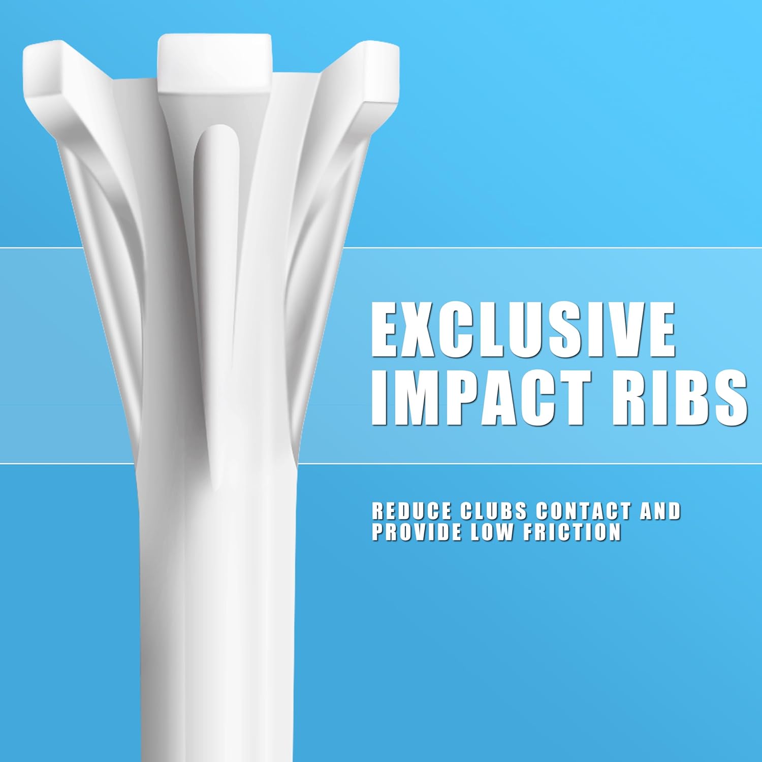 CHAMPKEY Advanced 5 - Prong Plastic Golf Tees 100 Pack - 50% Ball Contact Surface Optimization with Longer Distance Performance Golf Tees Plastic - TrendyLookz