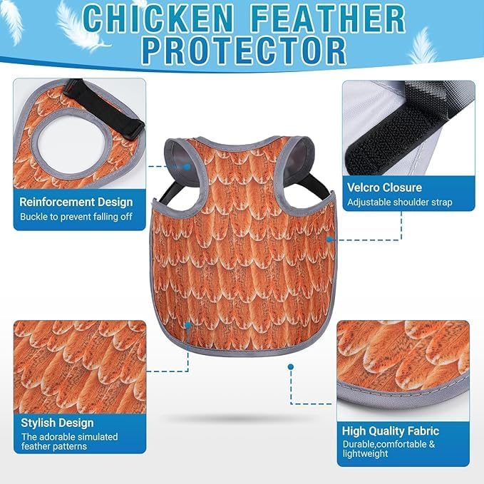 Chicken Saddle for Hens - Chicken Aprons for Hens With Adjustable Straps, Chicken Aprons & Vest Jacket for Hens - TrendyLookz