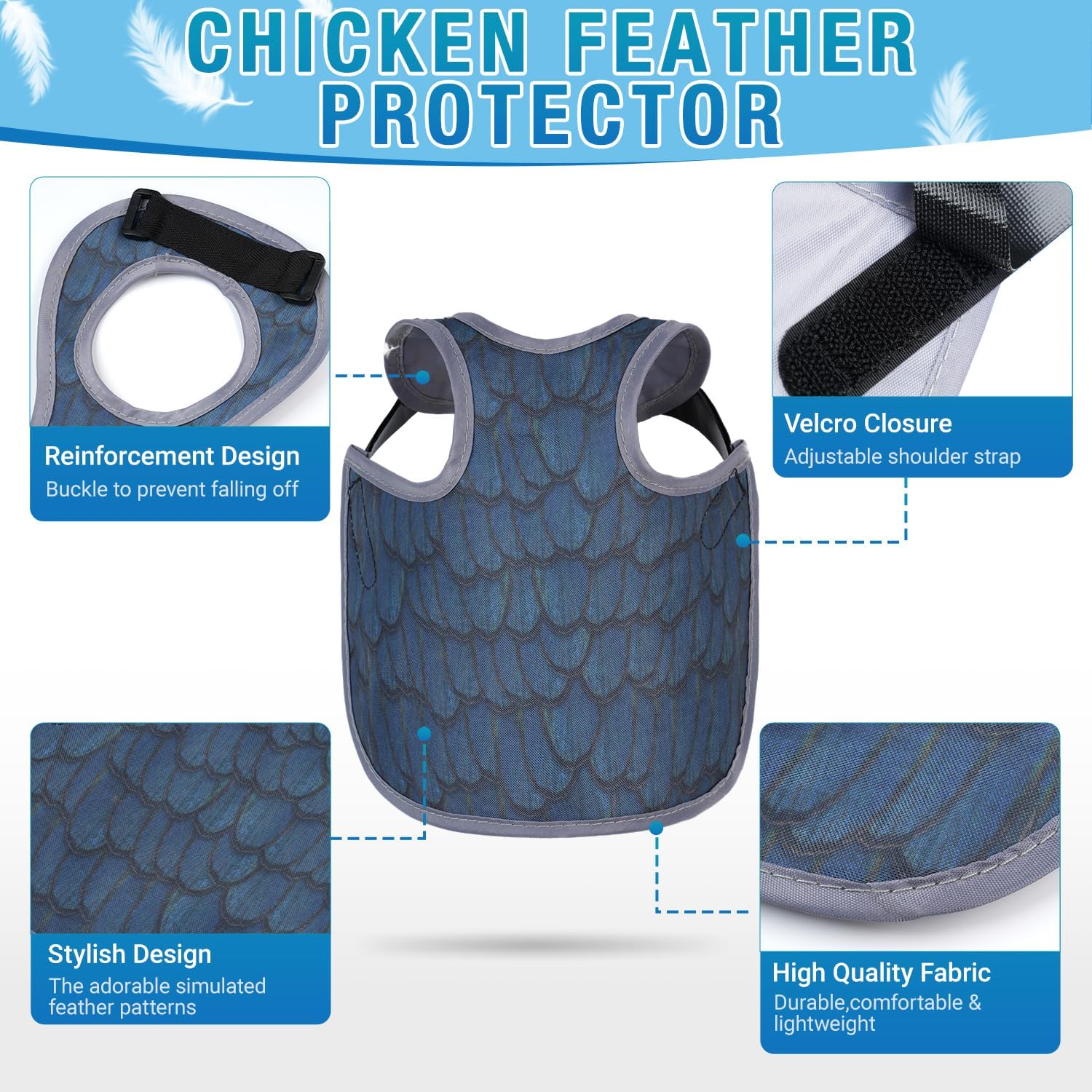 Chicken Saddle for Hens - Chicken Aprons for Hens With Adjustable Straps, Chicken Aprons & Vest Jacket for Hens - TrendyLookz