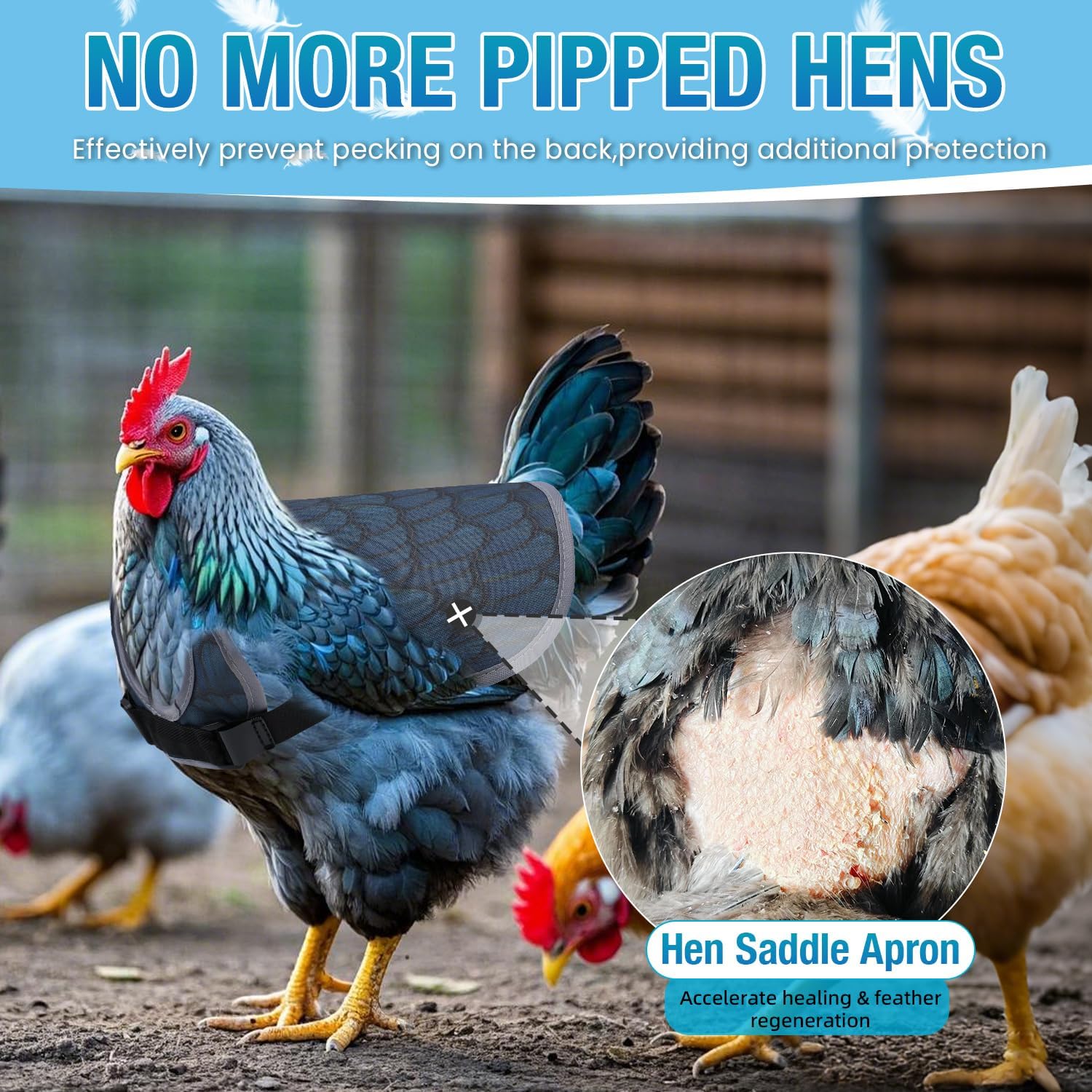 Chicken Saddle for Hens - Chicken Aprons for Hens With Adjustable Straps, Chicken Aprons & Vest Jacket for Hens - TrendyLookz