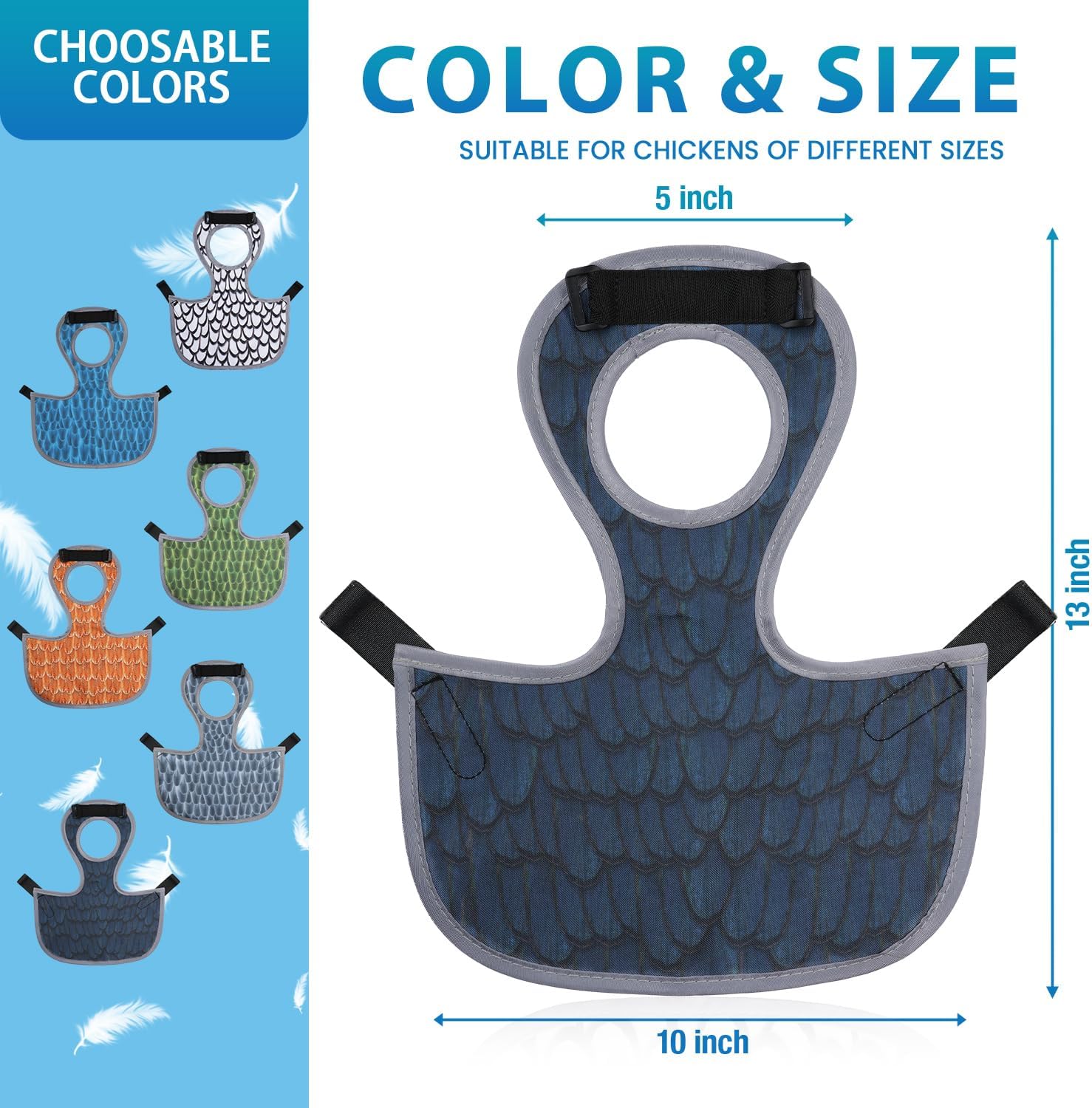 Chicken Saddle for Hens - Chicken Aprons for Hens With Adjustable Straps, Chicken Aprons & Vest Jacket for Hens - TrendyLookz