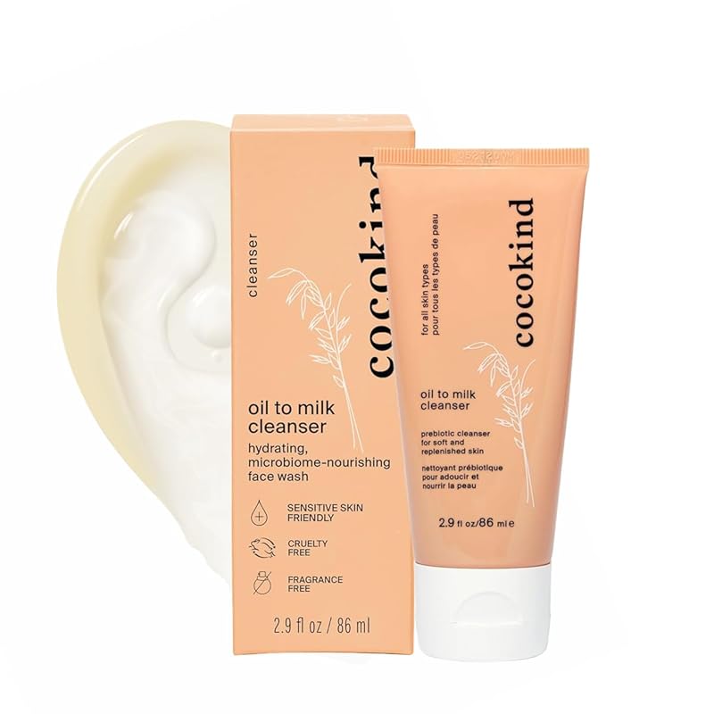 Cocokind Oil to Milk Face Wash, Oil Based Cleanser and Oil Makeup Remover - Cleansing Oil, Cleansing Milk and Cream Cleanser for Face - TrendyLookz