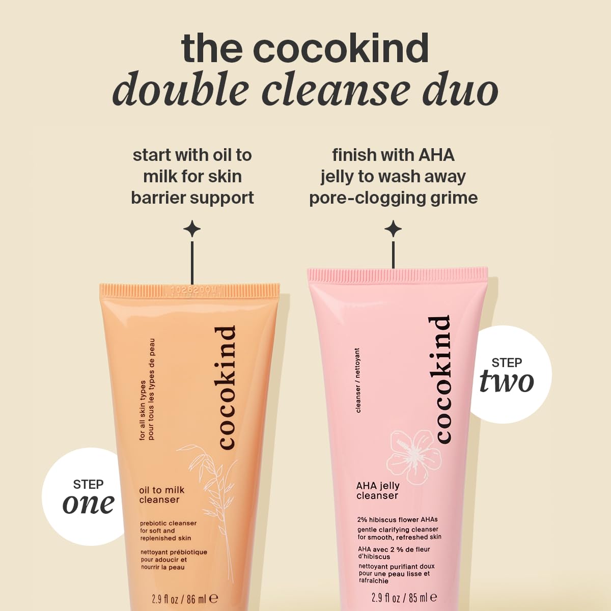Cocokind Oil to Milk Face Wash, Oil Based Cleanser and Oil Makeup Remover - Cleansing Oil, Cleansing Milk and Cream Cleanser for Face - TrendyLookz