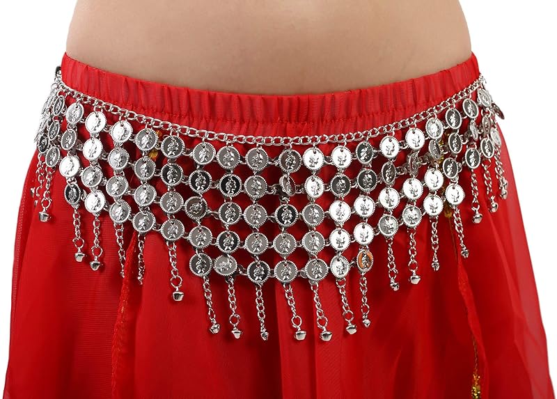 Coins Belly Dance Hip Scarf Belt Halloween Costume Accessory - TrendyLookz