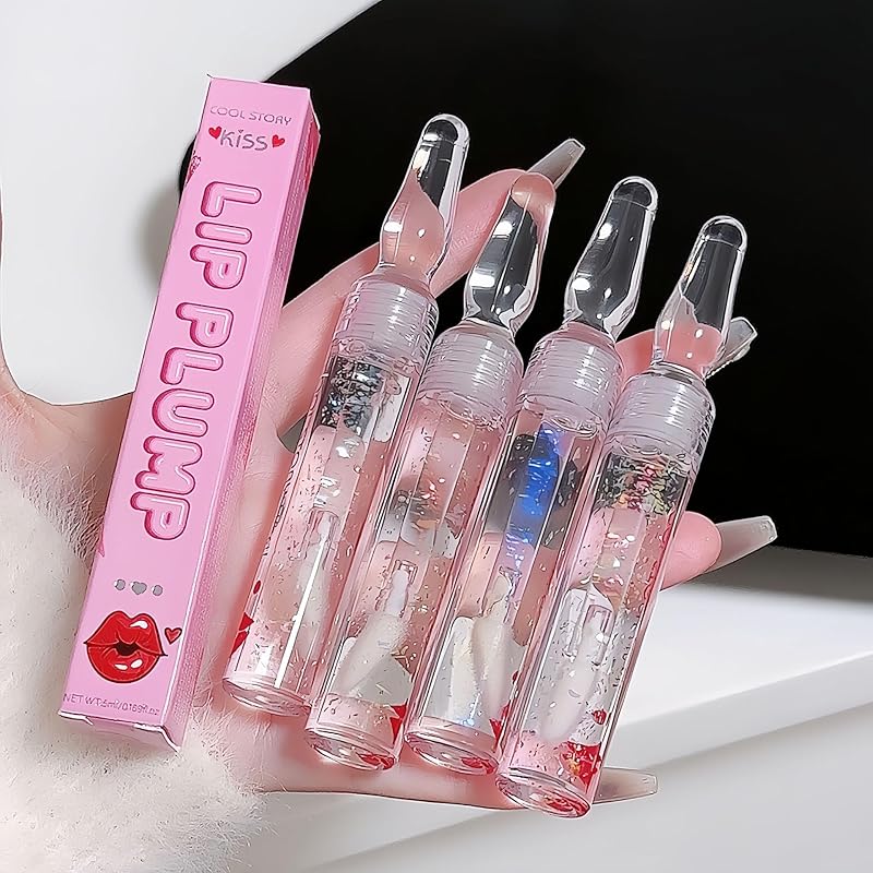 COOL STORY Lip Fuller Gloss, Moisturizing Hydrating Lip Serum, Fuller Lip Care, Lip Plumping Oil for Women Clear - TrendyLookz