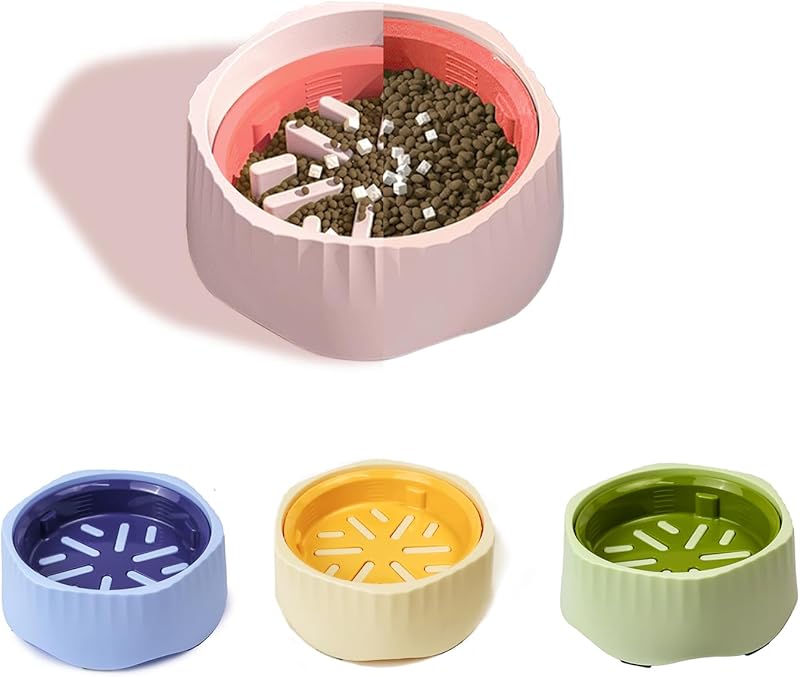 Slow Feeding Dog Bowl for Large, Separable Cat Interactive Puzzle Design,Non-Slip Durable Dog Food Bowl, Easy Clean Design to Prevent Puppies from Overeating, 100% BPA Free (Green)