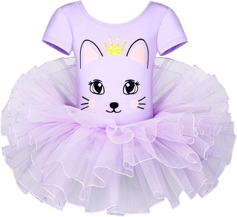 ZNYUNE Girls Kids Ballet Dress Princess Sparkly Ballet Leotards Tutu Girls Dancewear Costume