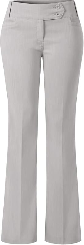 Design by Olivia Women's Relaxed Boot-Cut Office Pants Trousers Slacks
