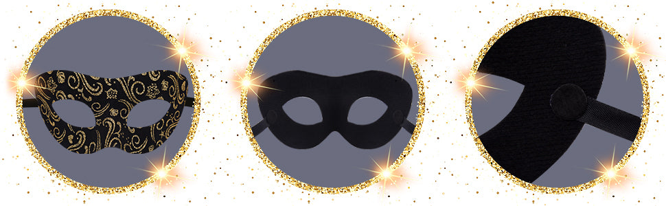SIQUK Couple Masquerade Masks Metal Venetian Party Mask Halloween Costume Mask Mardi Gras Mask for Couples Women and Men
