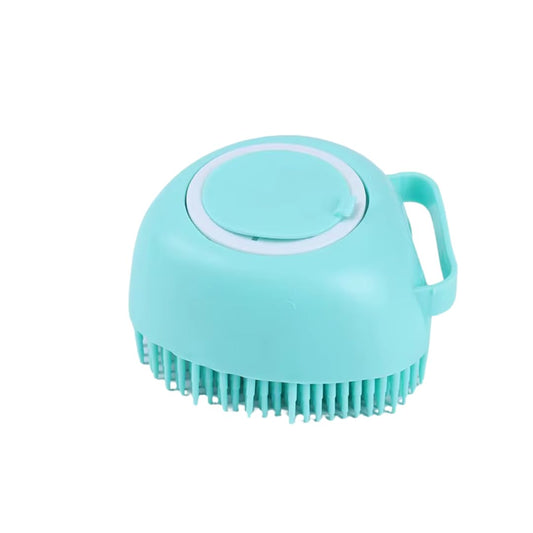 Luxury 2-in-1 Pet Spa Brush - Shampoo Dispensing Silicone Groomer for Dogs & Cats (Pink)