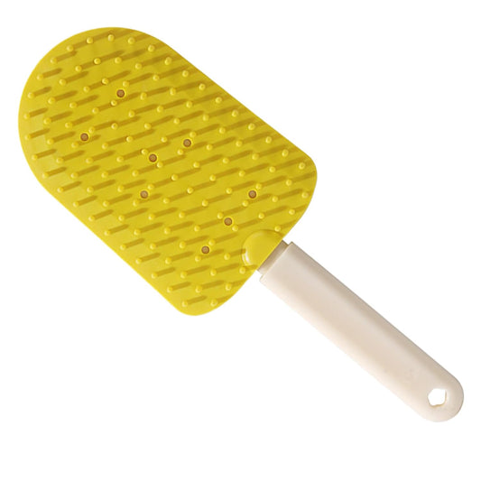 Pet Grooming Comb, Cats Deshedding Brush, 22x9.5x5cm, Ergonomic Non-Slip Handle, Ice Cream Shape Detanglers, Soft Bristles Design for Home Salon Use Puppies and Small Breeds