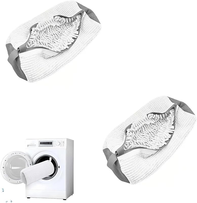 Laundry Shoe Bags for Washing Machine, 2Pcs Shoe Washing Bag Shoe Laundry Bag for Washer and Dryer Reusable Shoe Washing Bags Shoe Washing Machine Bag (Yellow-2Pcs)
