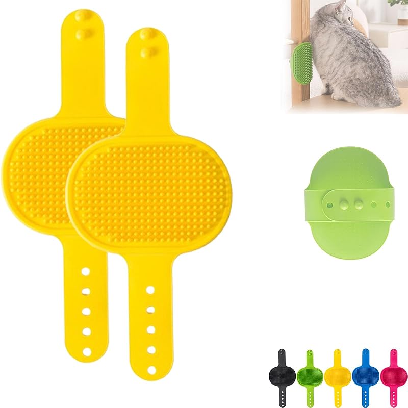Silicone Grooming Strap Pad for Cats,Meowvo Cat Scratcher, Meowvo Silicone Grooming Scratch Pad, Cats Combs Cat Massager for Climbing Frames Table Legs