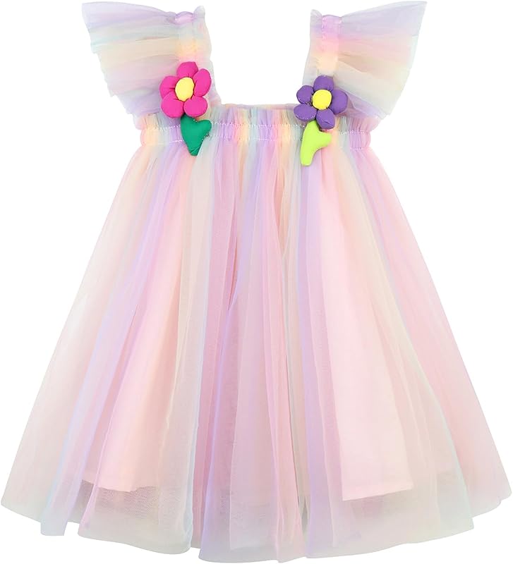 AGQT Baby Girls Tutu Dress Tulle Sundress Size 9M-5T