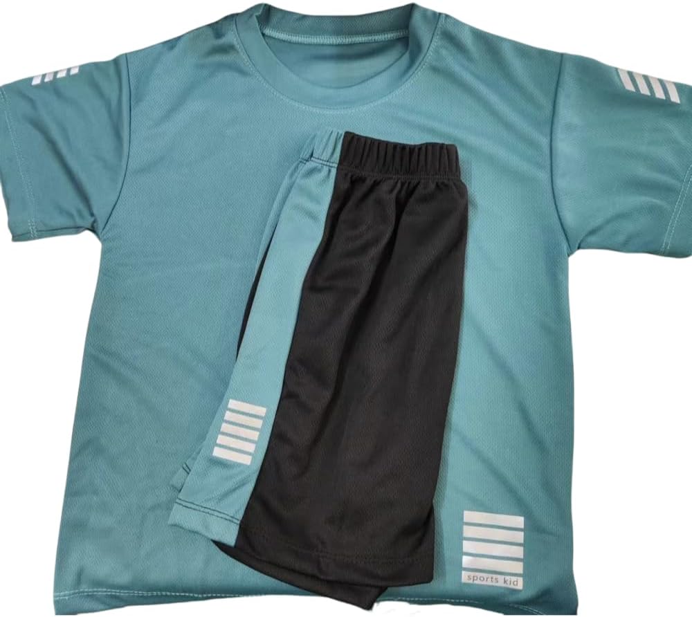 Toddler Boys Clothes Mesh Athletic Summer Short Sleeve T-Shirt and Shorts Kids Outfit Set 3-10 Year