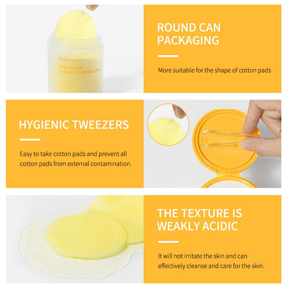 Turmeric Cleansing Pads 80 Counts, Turmeric Face Scrub Pads Exfoliating Face for deep cleansing Balance Skin Oil