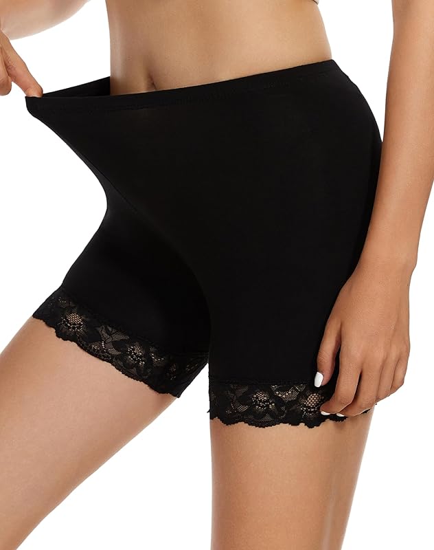 MANCYFIT Women's Anti-Chafing Lace Biker Shorts for Under Dresses and Skirts