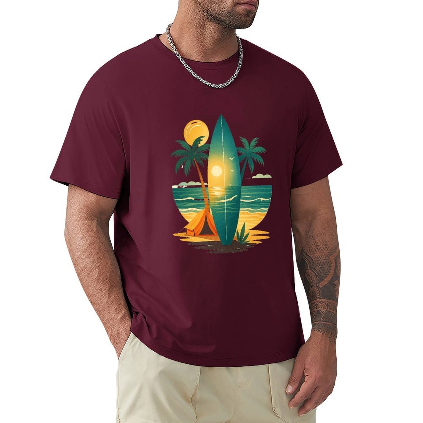 ,Men's Cotton Short-sleeved T-shirt, Breathable Loose-fitting Casual Summer Top, Suitable for Outdoor Activities and Daily Comfortable Wear,Men's T-shirt100%cottonz9ogjv2kl7vs