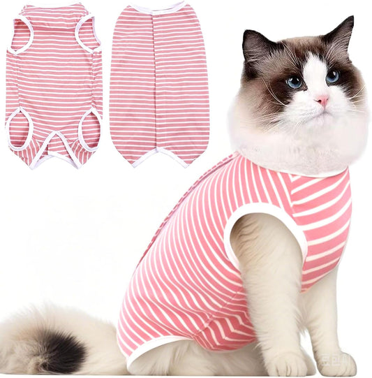 Cat Recovery Suit for Male and Female Surgical Post Surgery Soft Surgery Recovery Suit Onesie for Cats,E-Collar Alternative Anti-Licking Outfit Pet Surgical Recovery Pajama Suits