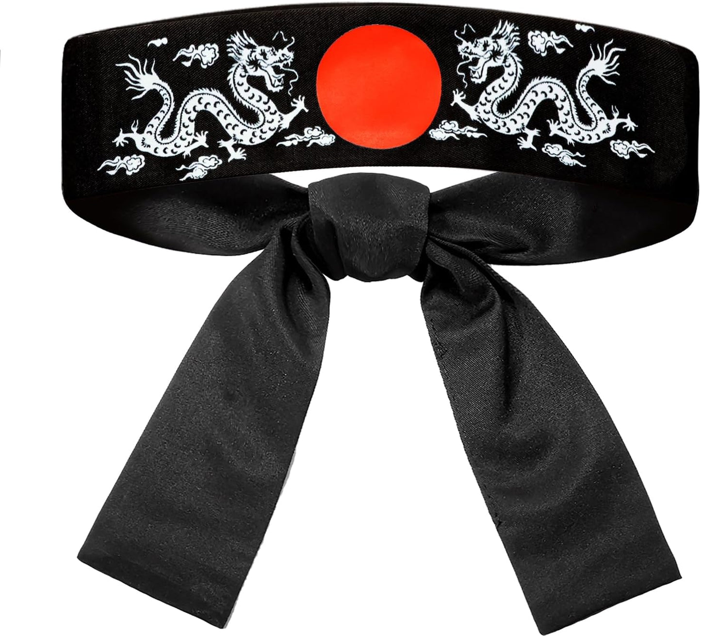 Japanese Sushi Restaurant Chef Coat Uniforms, 3/4 Sleeve Kimono Floral Workwear Jacket Dragon Black Headband XL